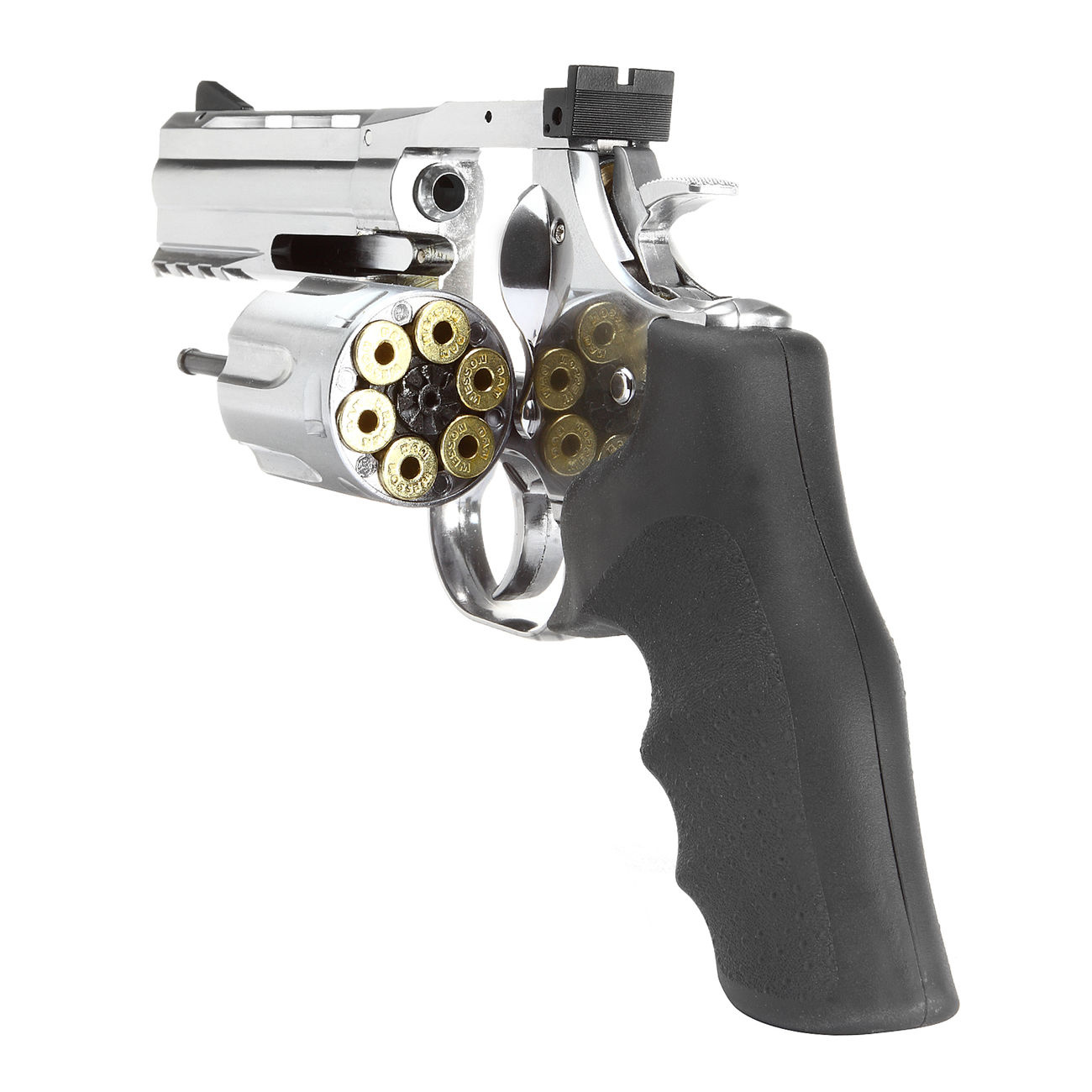 ASG Revólver Co2 Dan Wesson 715 NBB de 4 pulgadas, 1,60 julios, plateado