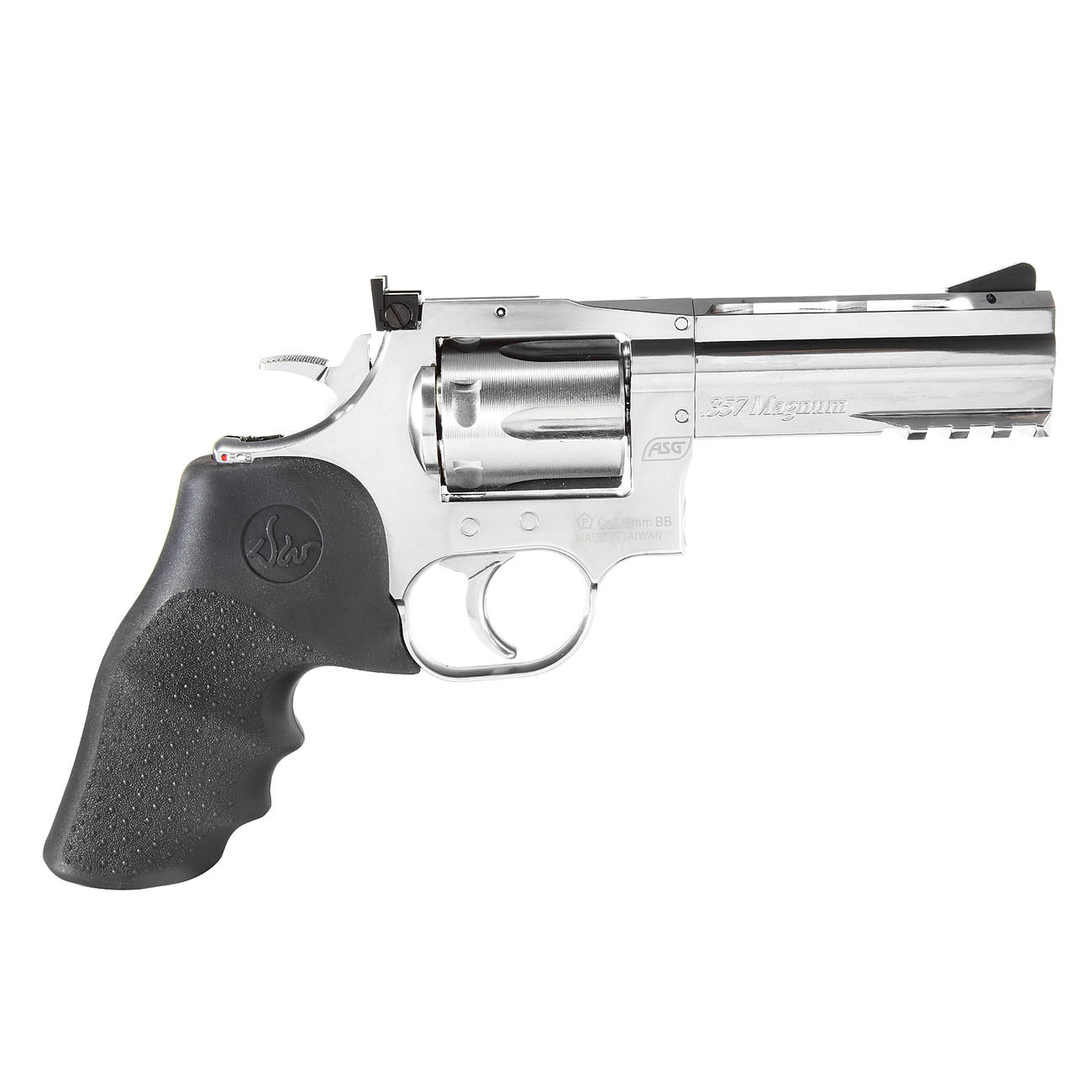 ASG Revólver Co2 Dan Wesson 715 NBB de 4 pulgadas, 1,60 julios, plateado