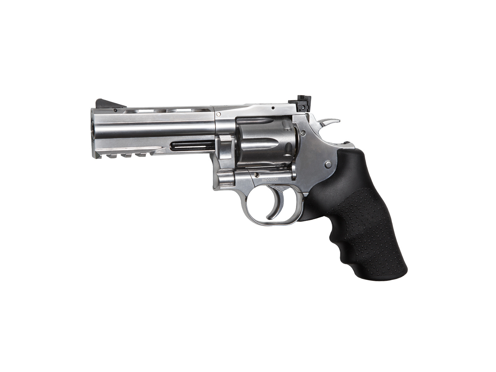 ASG Revólver Co2 Dan Wesson 715 NBB de 4 pulgadas, 1,60 julios, plateado