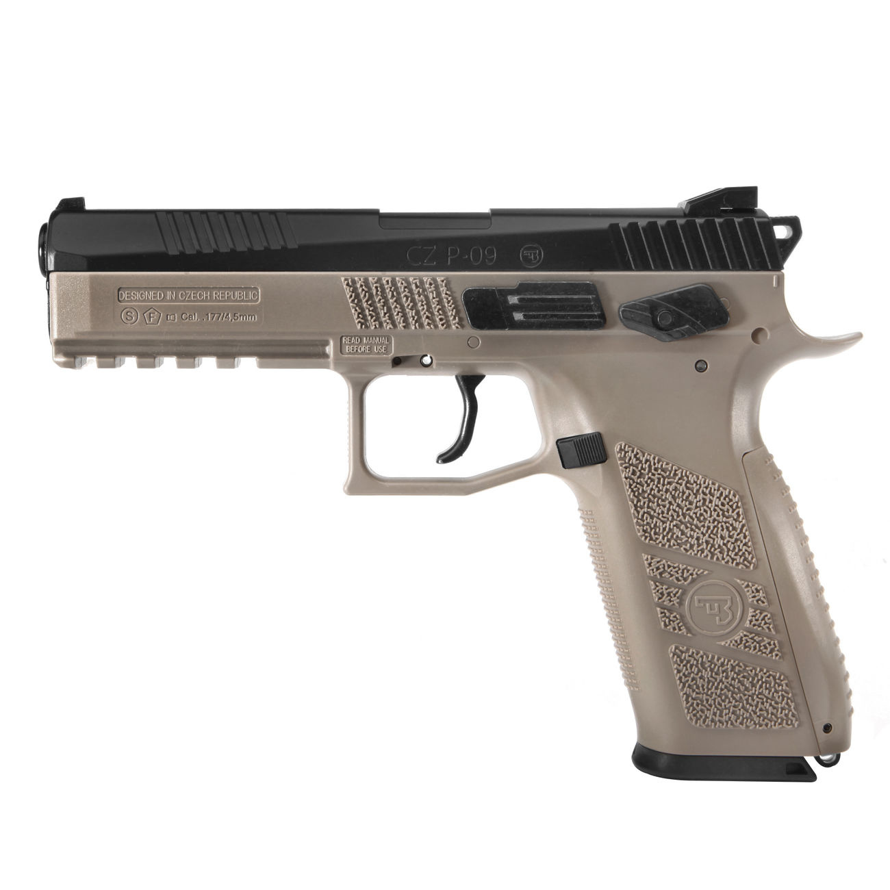 ASG CZ P-09 Duty 4,5 mm GBB 3,7 dżula - DT - FDE