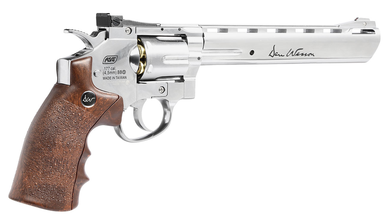 ASG 8 Zoll Dan Wesson Revolver 4,5 mm BB 3 Joule - Silber