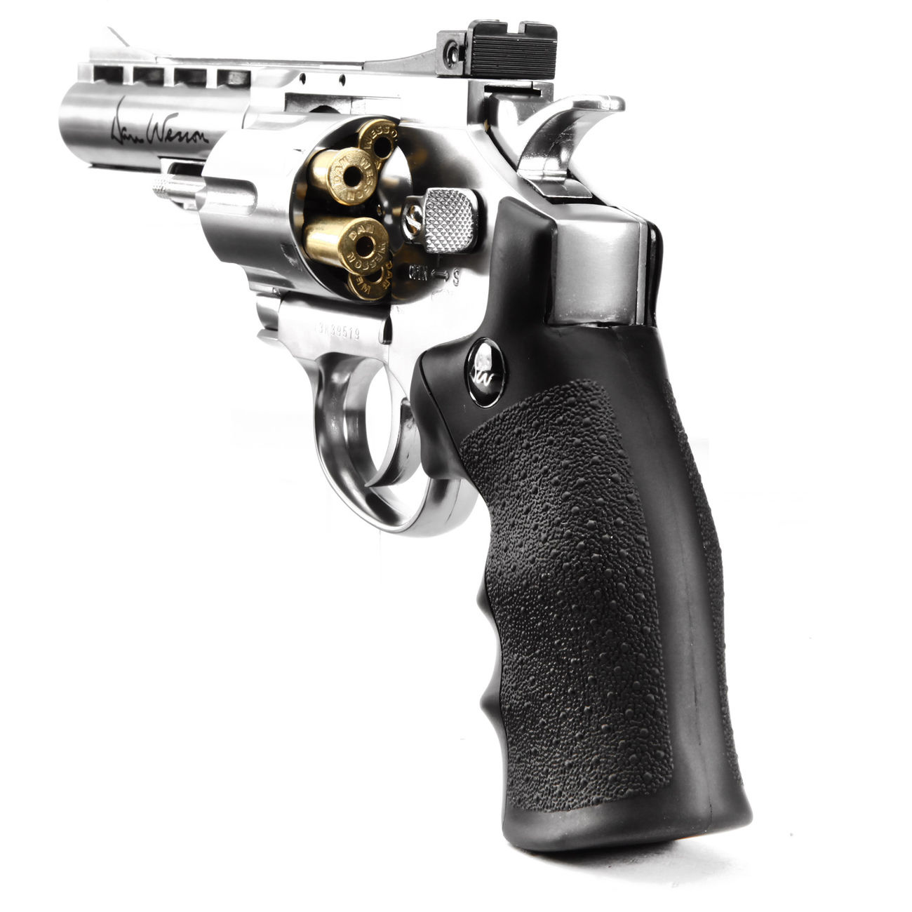 ASG 4-inch Dan Wesson Revolver CO2 NBB 1.80 Joules - Silver