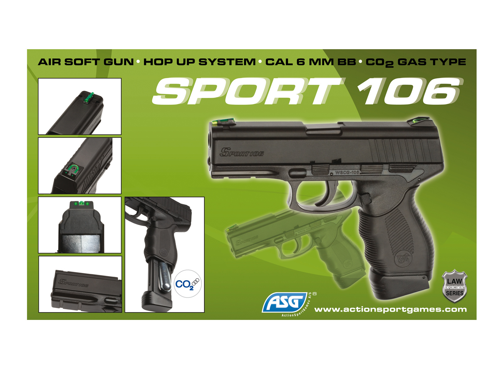 ASG Sport 106 Co2 4.5mm BB NBB 1.2 Joule - BK