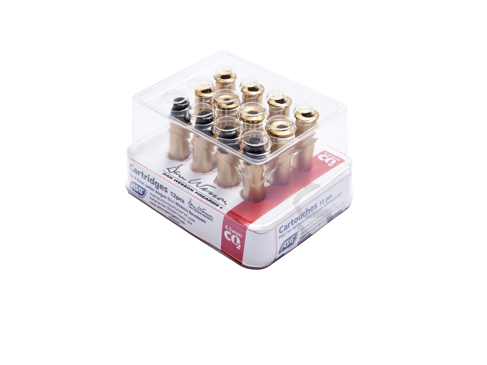 ASG Dan Wesson Cartridge Diabolo 4.5mm - 12 peças