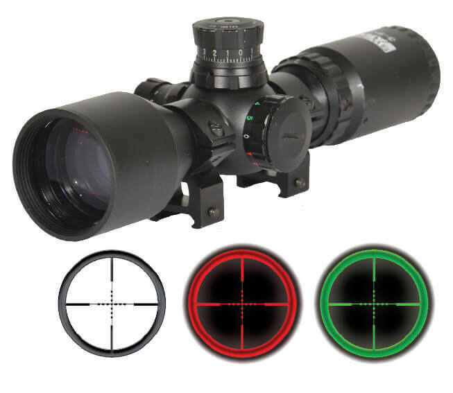 Swiss Arms CQB rifle scope 3-9x42 Mil-Dot illuminated - BK