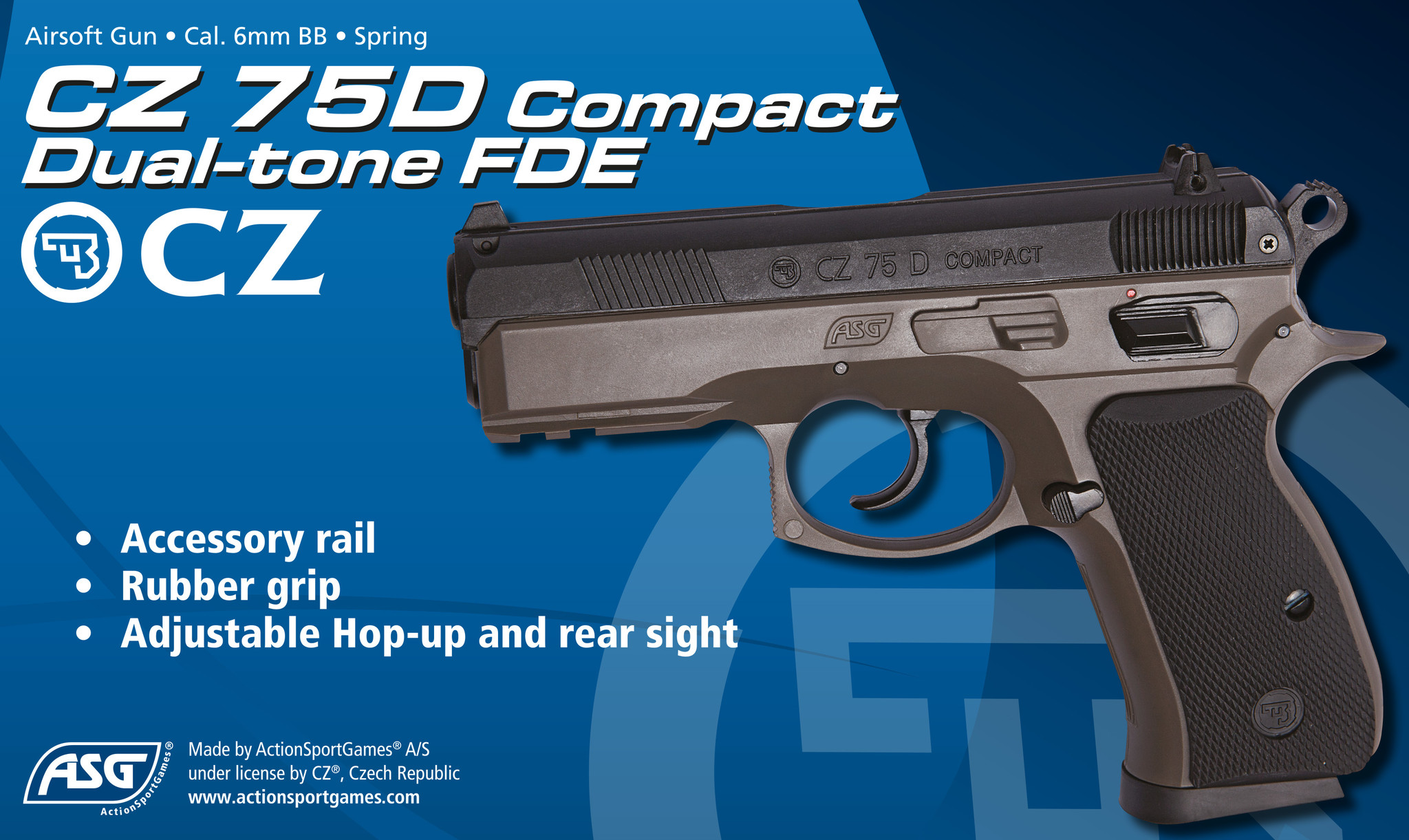 ASG CZ 75D Pressione della molla compatta 0,4 joule - FDE