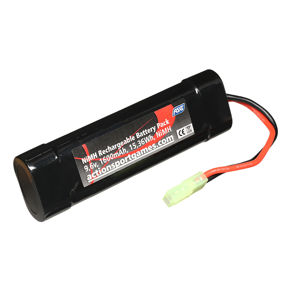 ASG NiMH Battery 9.6V 1600mAh Small-Type with Mini-Tam Connector