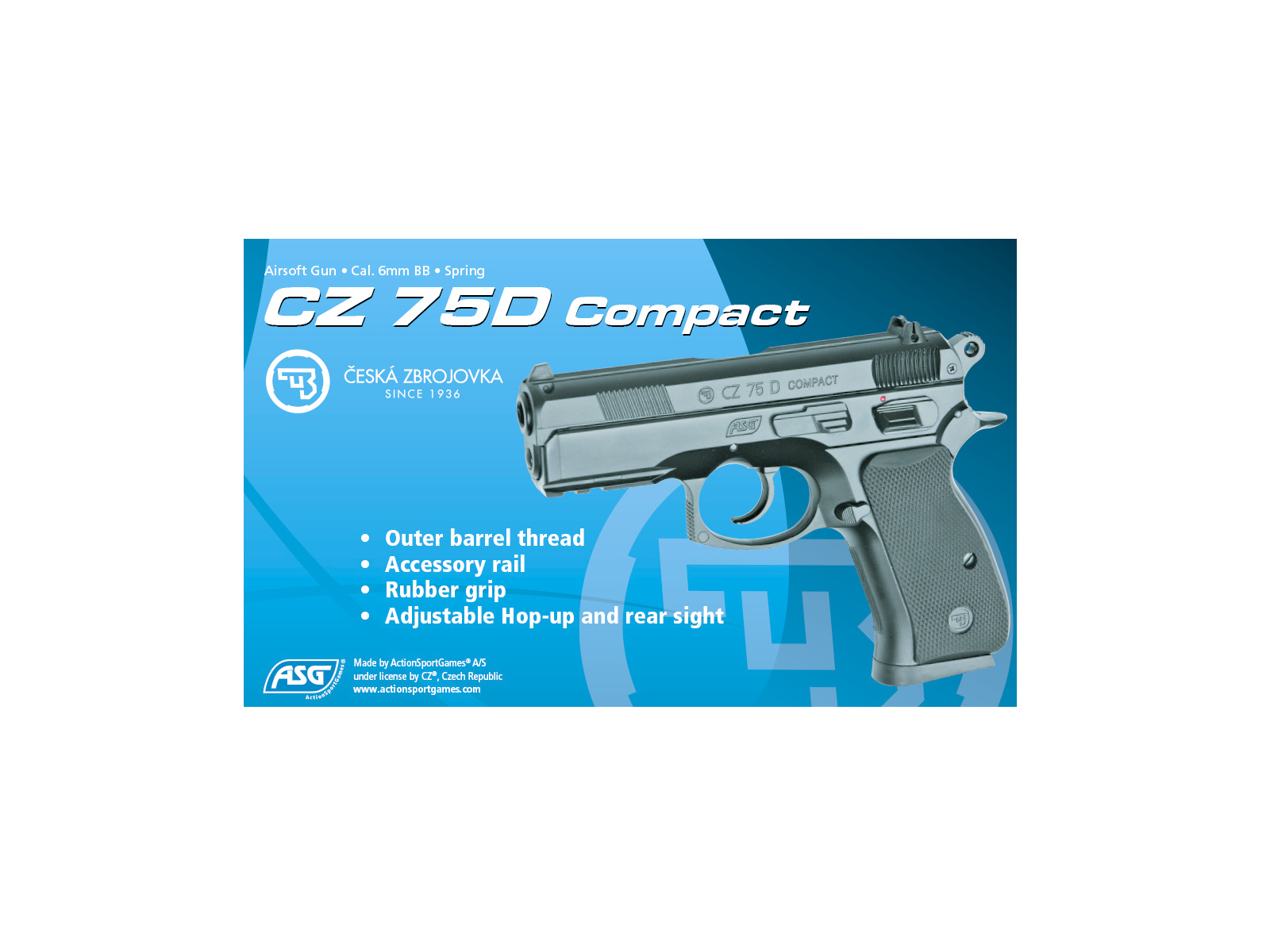 ASG CZ 75D Ressort lourd compact 0,40 Joule - BK