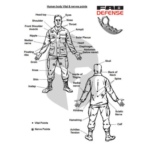 FAB Defense Stick de defesa pessoal com ponto de pressão