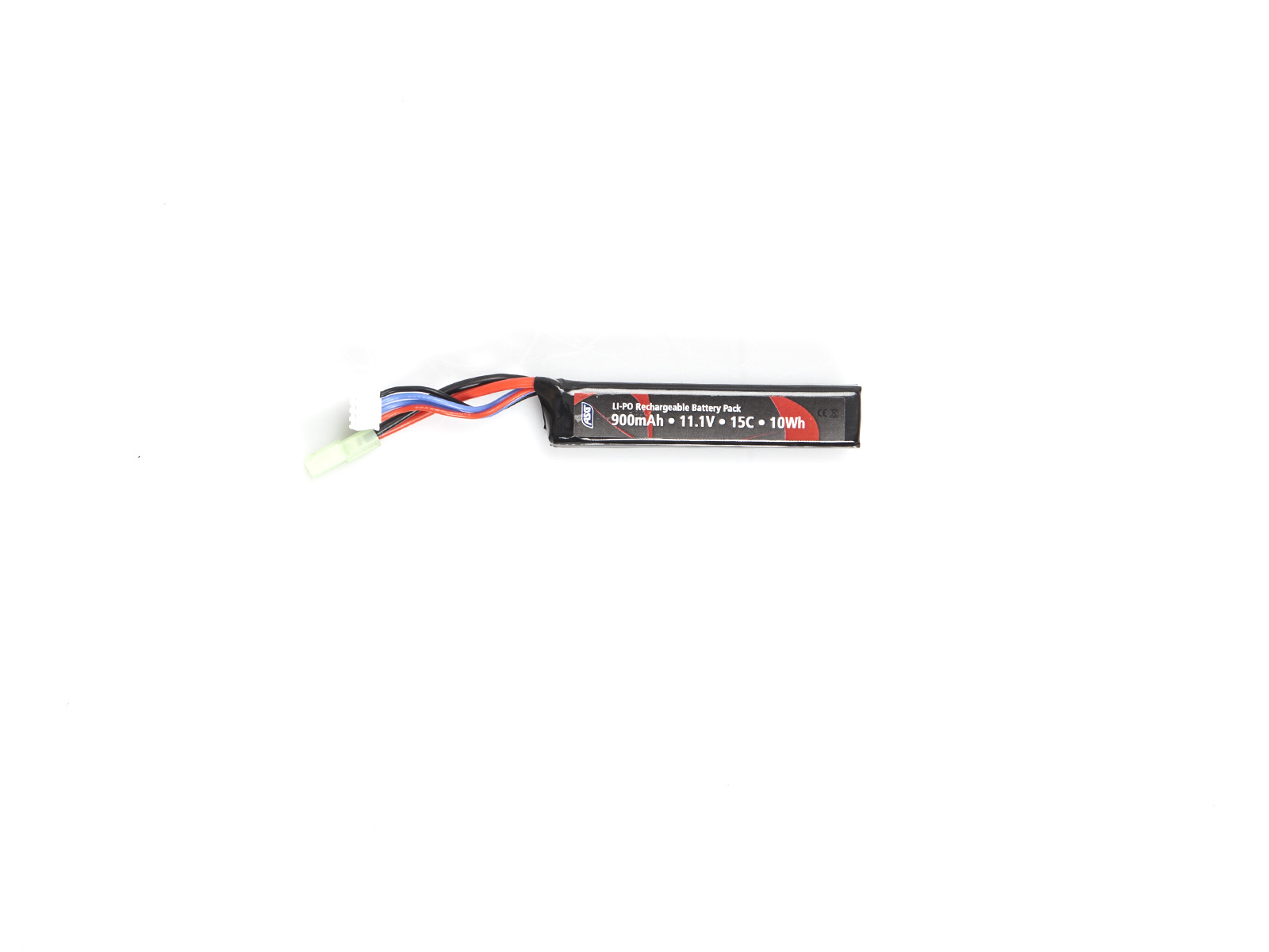 ASG Li-Po Battery 11.1V 900mAh 15C Stock-Tube-Type - Tamiya Plug