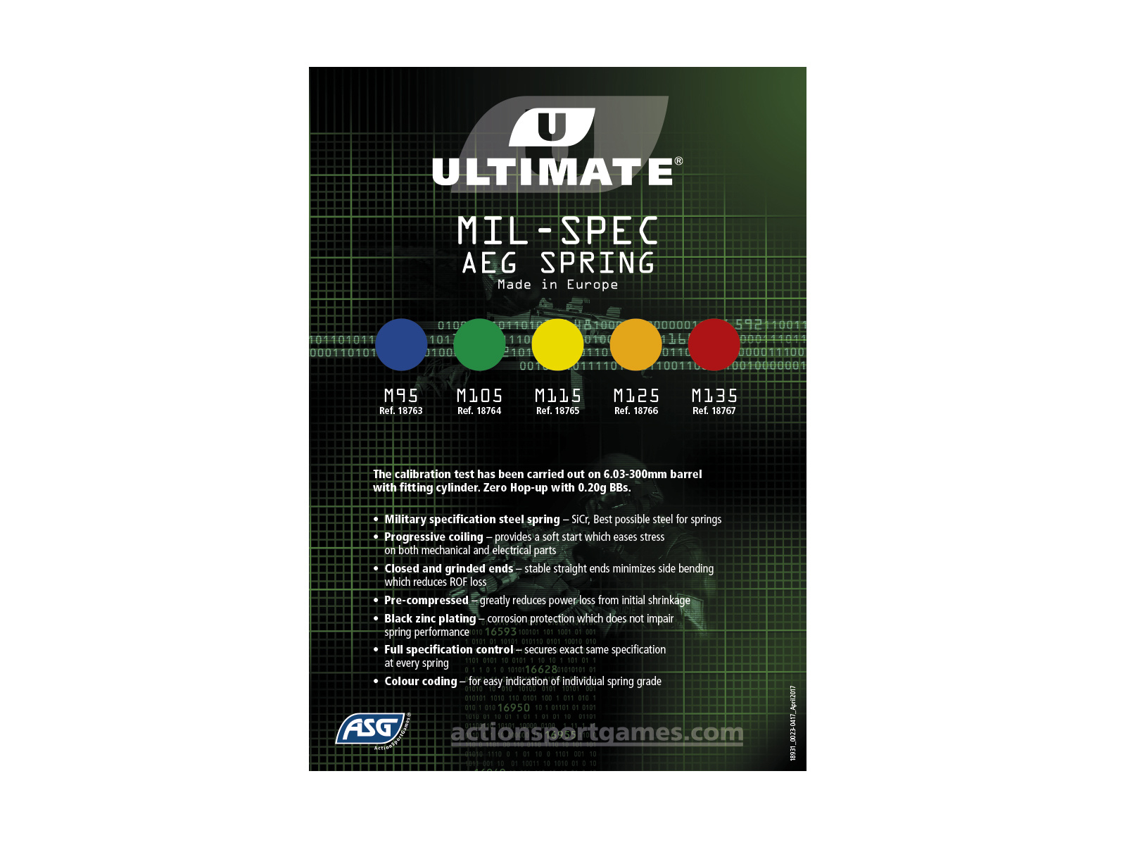 ASG M125 Ultimate Upgrade Tuning Spring