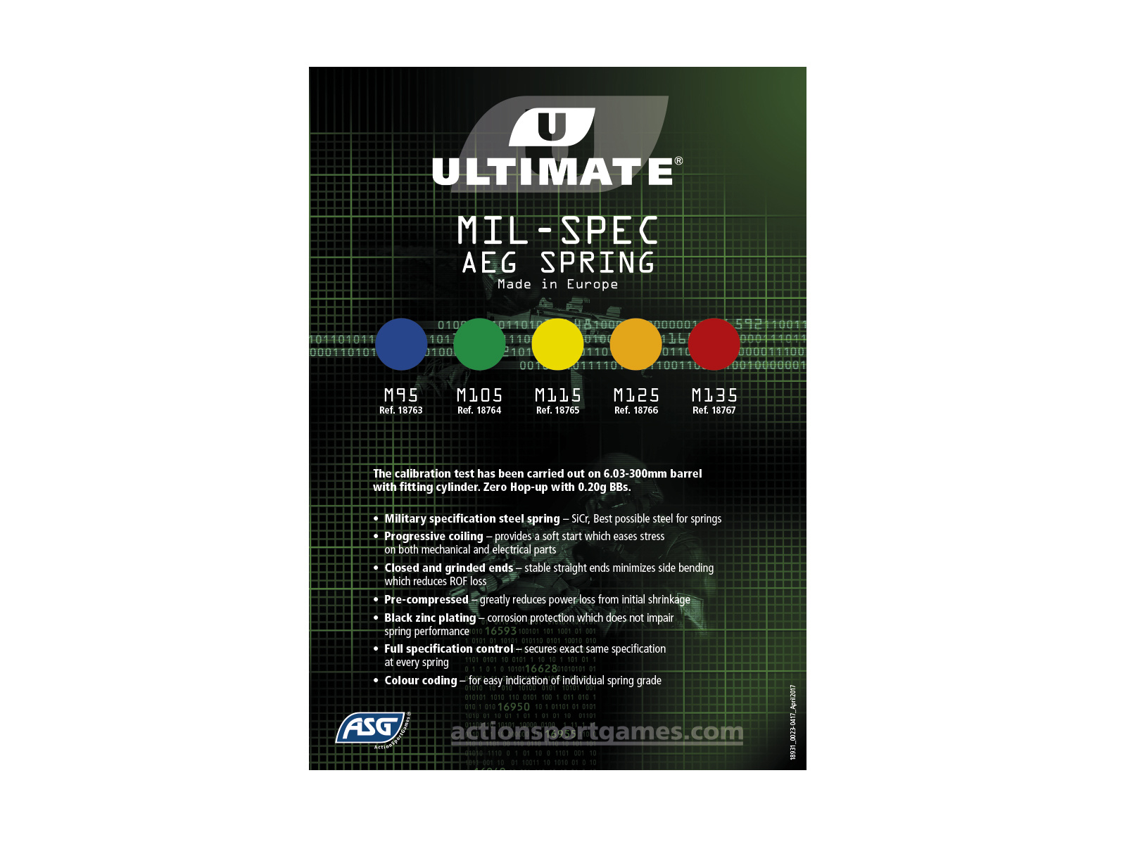 ASG M125 Ultimate Upgrade Tuningfeder