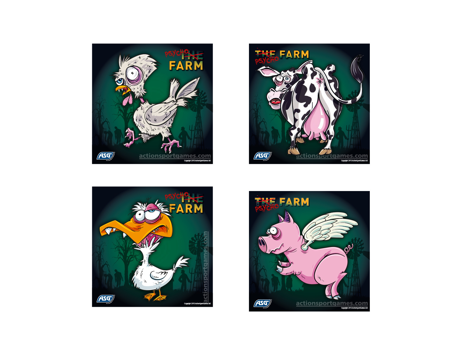 ASG Alvos divertidos 14 cm - 100 peças