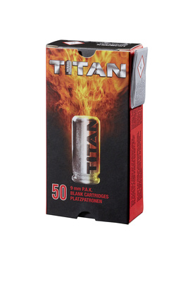 Perfecta Titanium blank cartridges 9mm PAK - 50 pieces