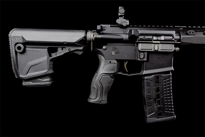 FAB Defense GL-Core M stock with 10 rounds AR 5.56 reserve magazine