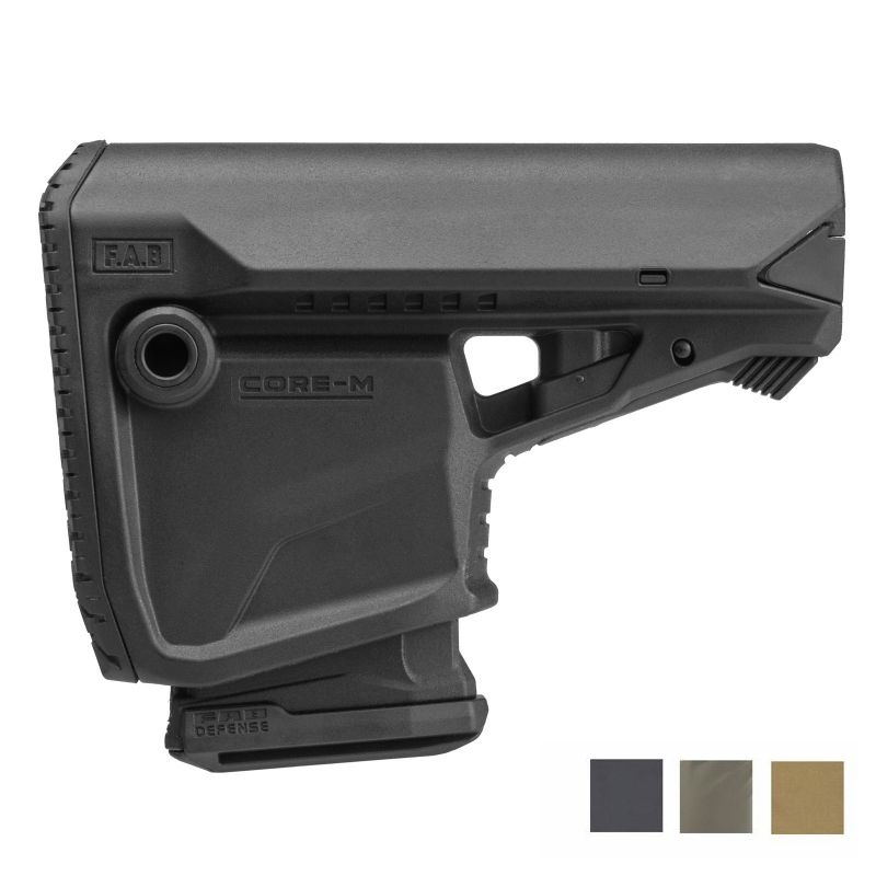 FAB Defense GL-Core M stock with 10 rounds AR 5.56 reserve magazine