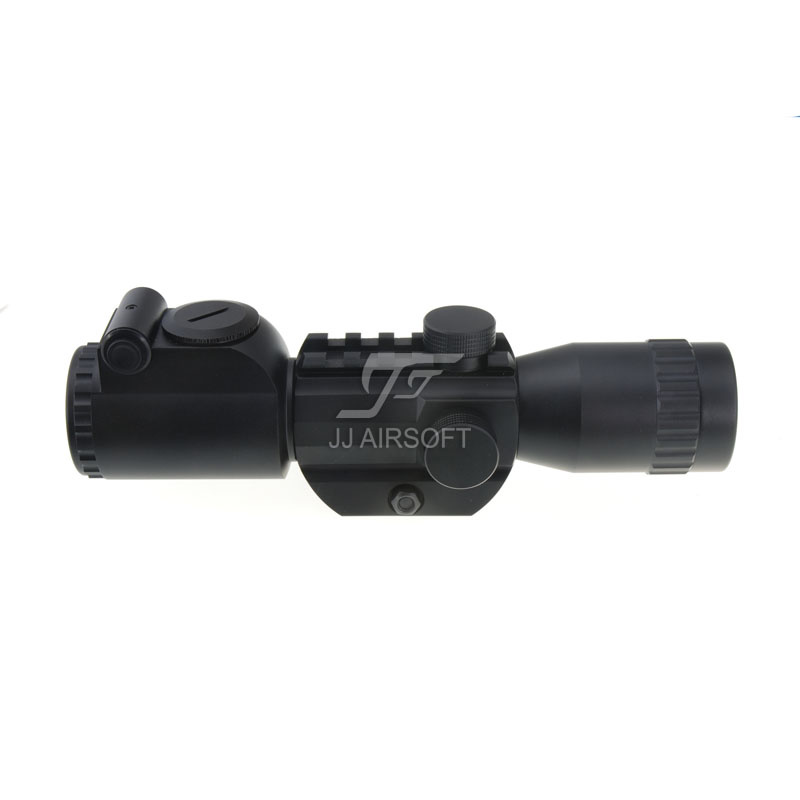 JJ Airsoft 4x32 Zielfernrohr Mil-Dot beleuchtet mit QD Mount - BK