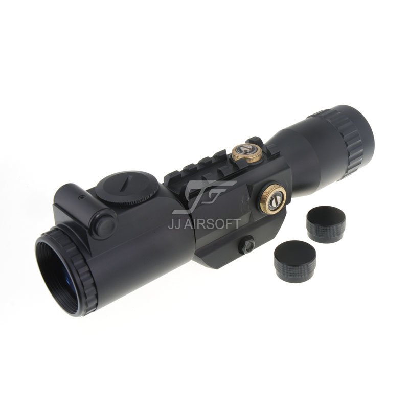 JJ Airsoft 4x32 riflescope Mil-Dot illuminated with QD Mount - BK