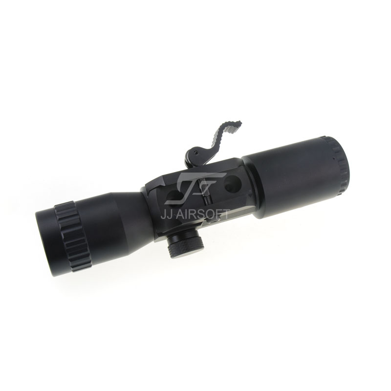 JJ Airsoft Riflescópio 4x32 Mil-Dot iluminado com suporte QD - BK