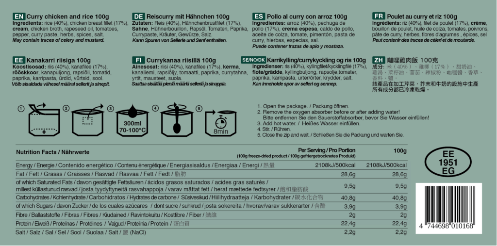 Tactical Foodpack Kurczak Curry z Ryżem - 100g