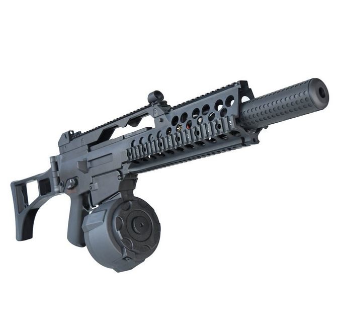 Angel Custom Elektryczny magazynek bębnowy Firestorm 1500 kulek - BK