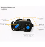 FMA PEQ LA5-C Upgrade Version Light/IR Laser Module - BK