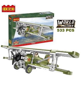 Cogo World Military Polikarpov I-6 Fighter - 533 Teile