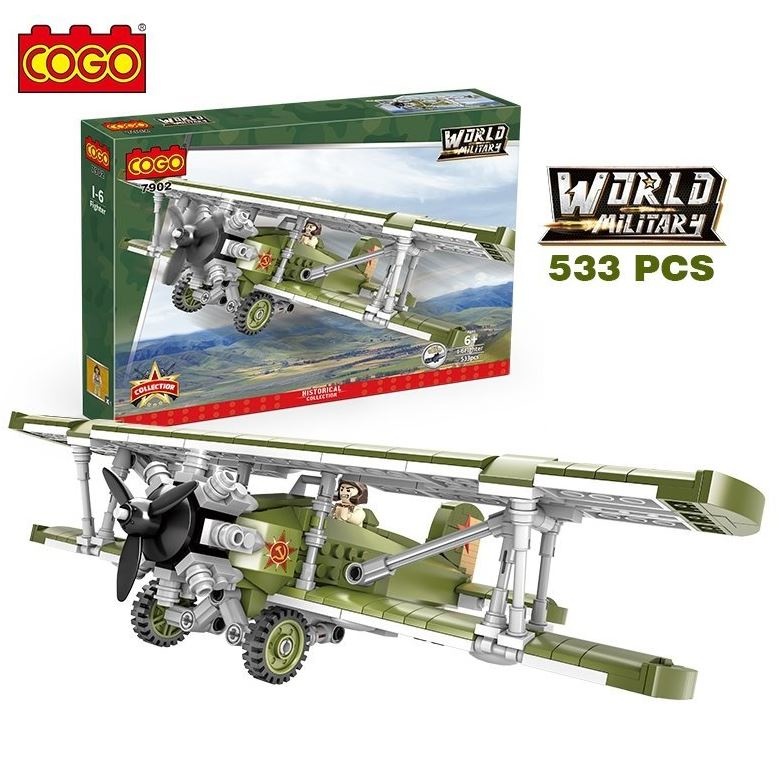 Cogo World Military Polikarpov I-6 Fighter - 533 Teile