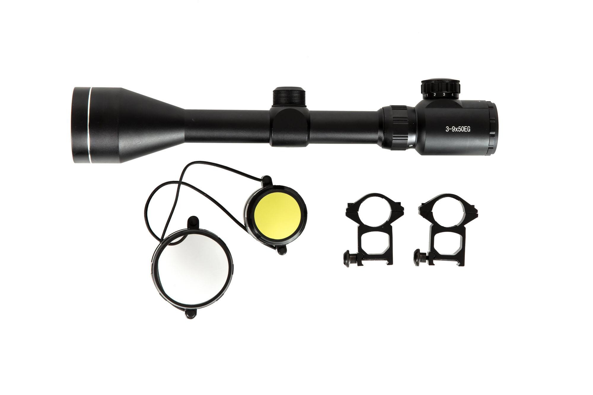 Theta Optics 3-9x50 rifle scope rangefinder illuminated - BK