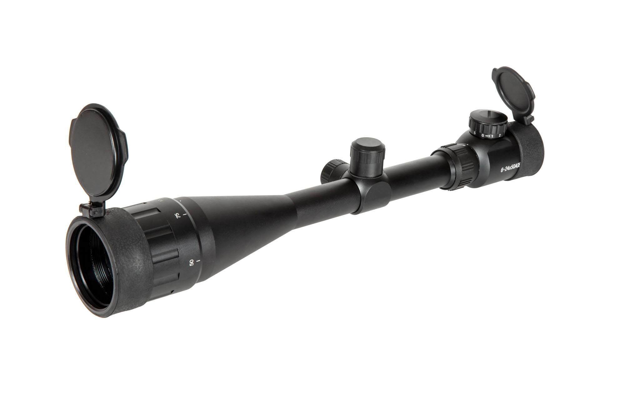 Theta Optics 6-24x50 AOE EVO rifle scope rangefinder illuminated - BK