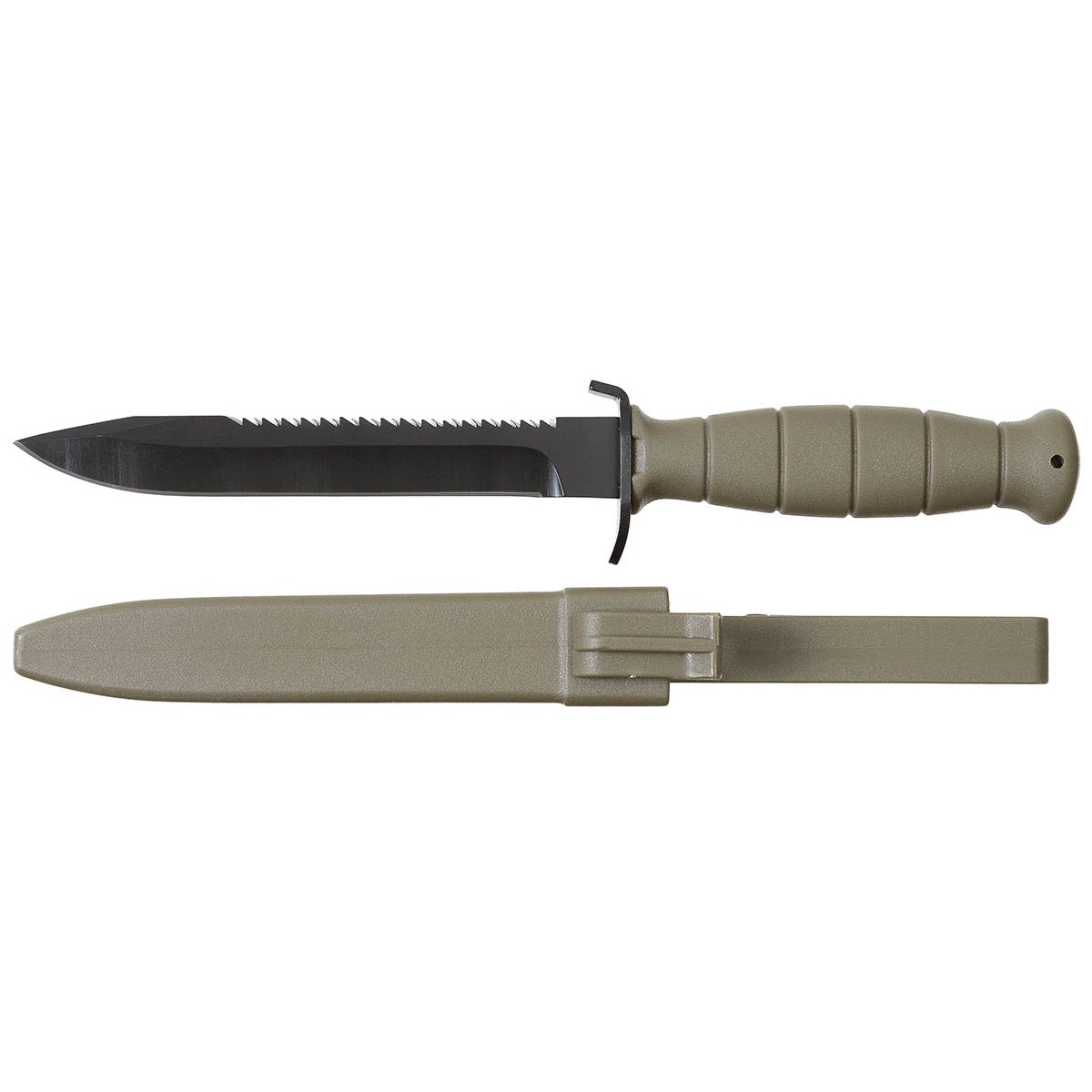 MFH Austrian Armed Forces field knife with saw back - OD