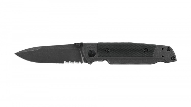 Walther Q5 folding knife Steel Frame Folder Blackwash Serrated