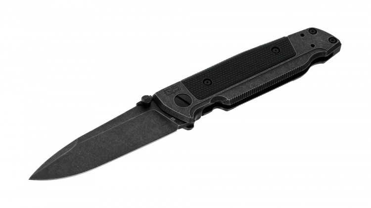 Walther Q5 folding knife Steel Frame Folder Blackwash Plain