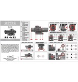 Umarex Celownik kolimatorowy RS 4 x 32 TC-CI - czerwony / zielony / niebieski