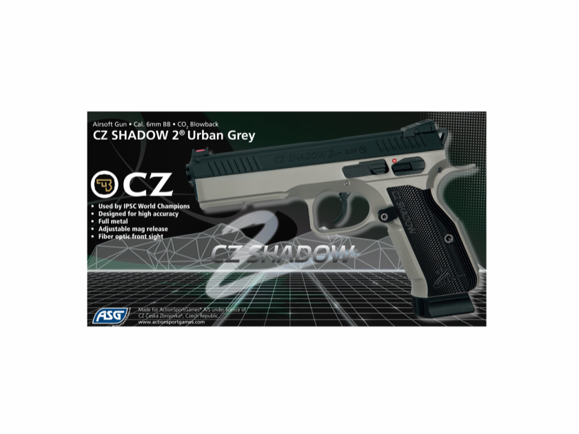ASG CZ 75 Shadow 2 Co2 GBB 1.0 Dżul - Miejski szary
