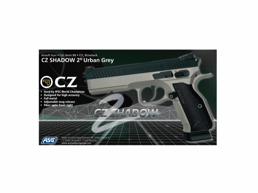 ASG CZ 75 Shadow 2 Co2 GBB 1,0 Joule - Cinza Urbano