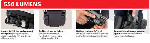 Nightstick Torcia TCM-550XLS con stroboscopio - BK