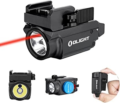 OLight Baldr Mini RL TacLight 600 lumen e laser rosso - BK