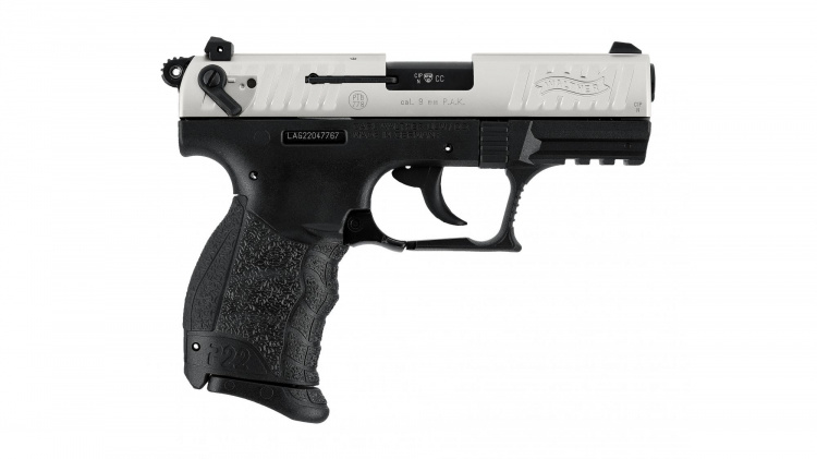 Walther Pistolet de signalisation P22Q 9 mm PAK, finition nickel