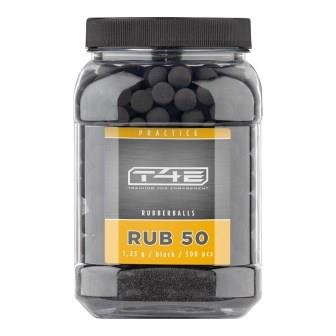 Umarex T4E Practice RUB 50 Balles Caoutchouc Noir Kal. 50 1.23g - 500 pièces