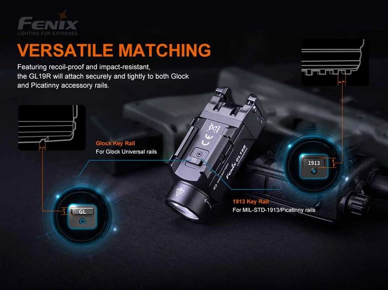 Fenix Lampe tactile Fenix GL19R rechargeable - 1200 lumens