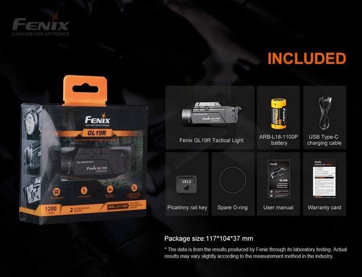 Fenix Lampe tactile Fenix GL19R rechargeable - 1200 lumens