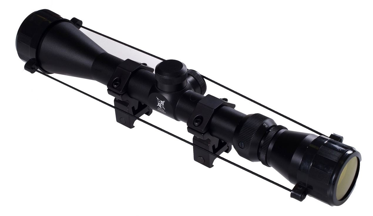 Delta Armory 3-9x40 scope with mounting rings - BK