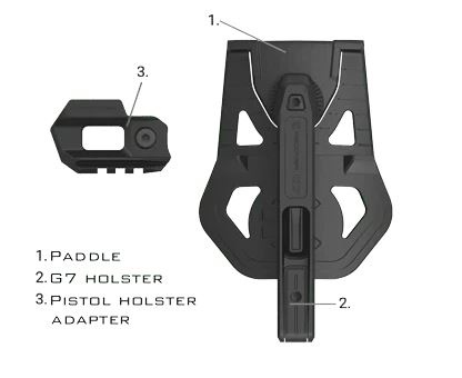Recover Tactical G7 OWB universal holster for Glock, Smith & Wesson, Springfield, Sig Sauer, CZ ...