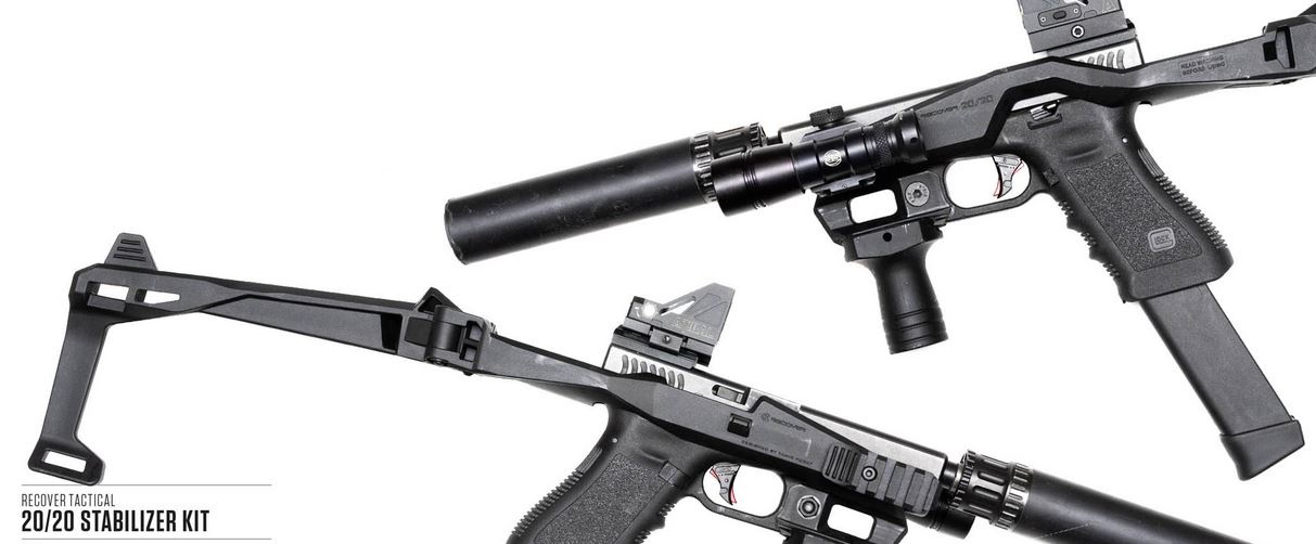 Recover Tactical Kit di conversione dello stabilizzatore 20/20 NB per Glock Gen 1-5