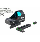 MeproLight Glock microRDS con adattatore QD e Backup TruDot