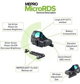 MeproLight Glock microRDS con adattatore QD e Backup TruDot