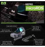 MeproLight Glock microRDS con adattatore QD e Backup TruDot