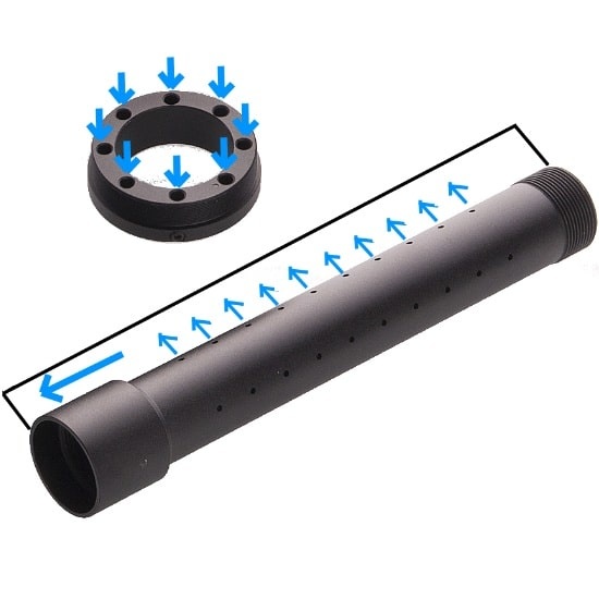 RAP4 Silenciador de paintball cal. 68 para HDX 68