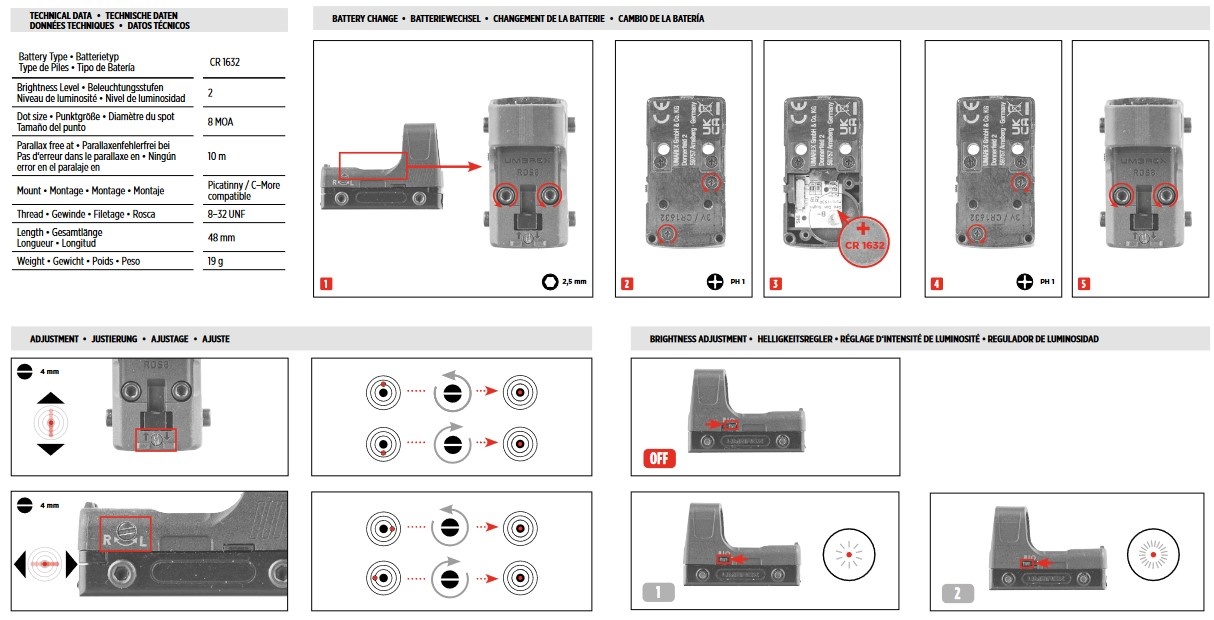 Umarex RDS 8 Red Dot Sight Weaver/Picatinny